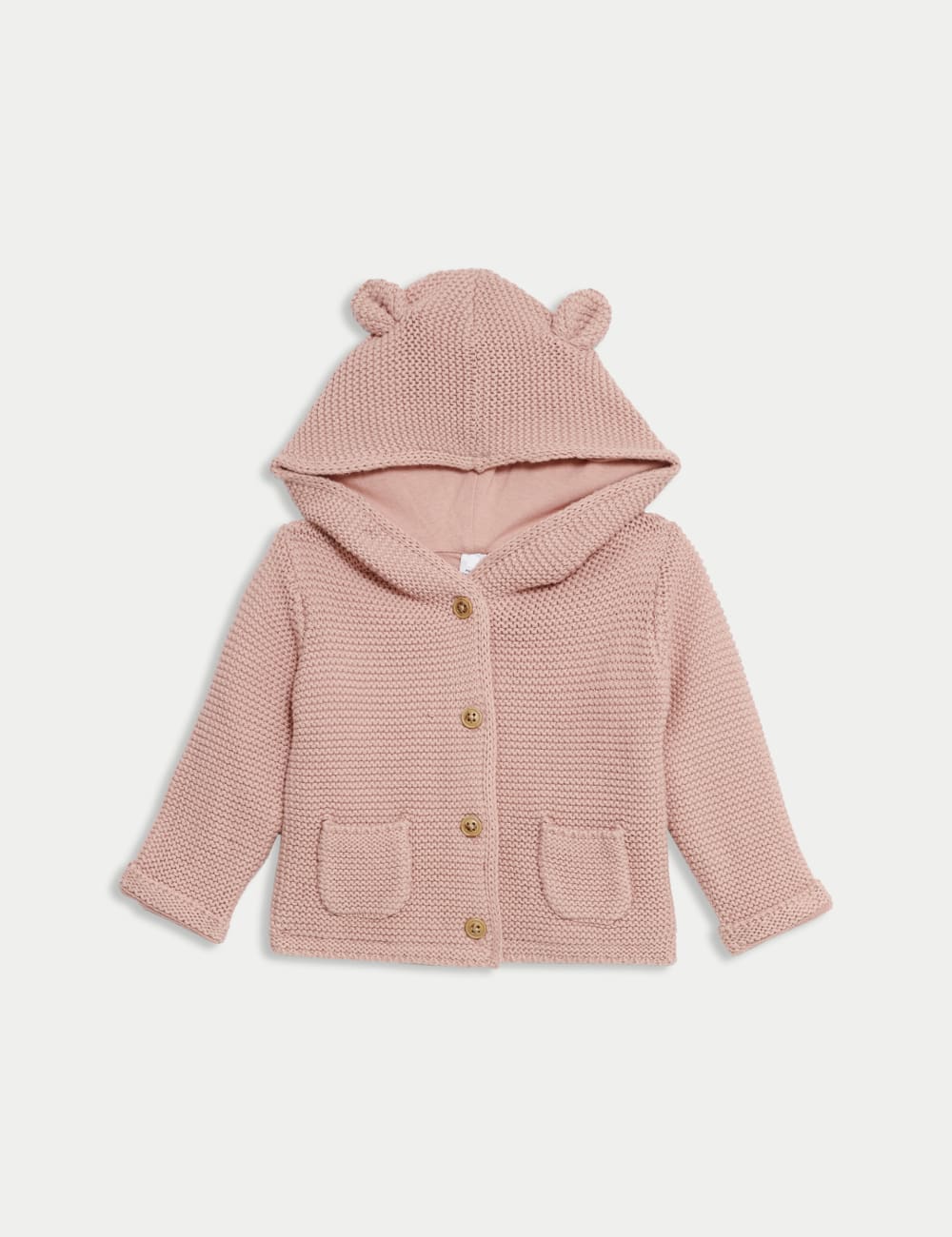 

Кардиган с капюшоном из чистого хлопка Marks & Spencer, цвет Rose