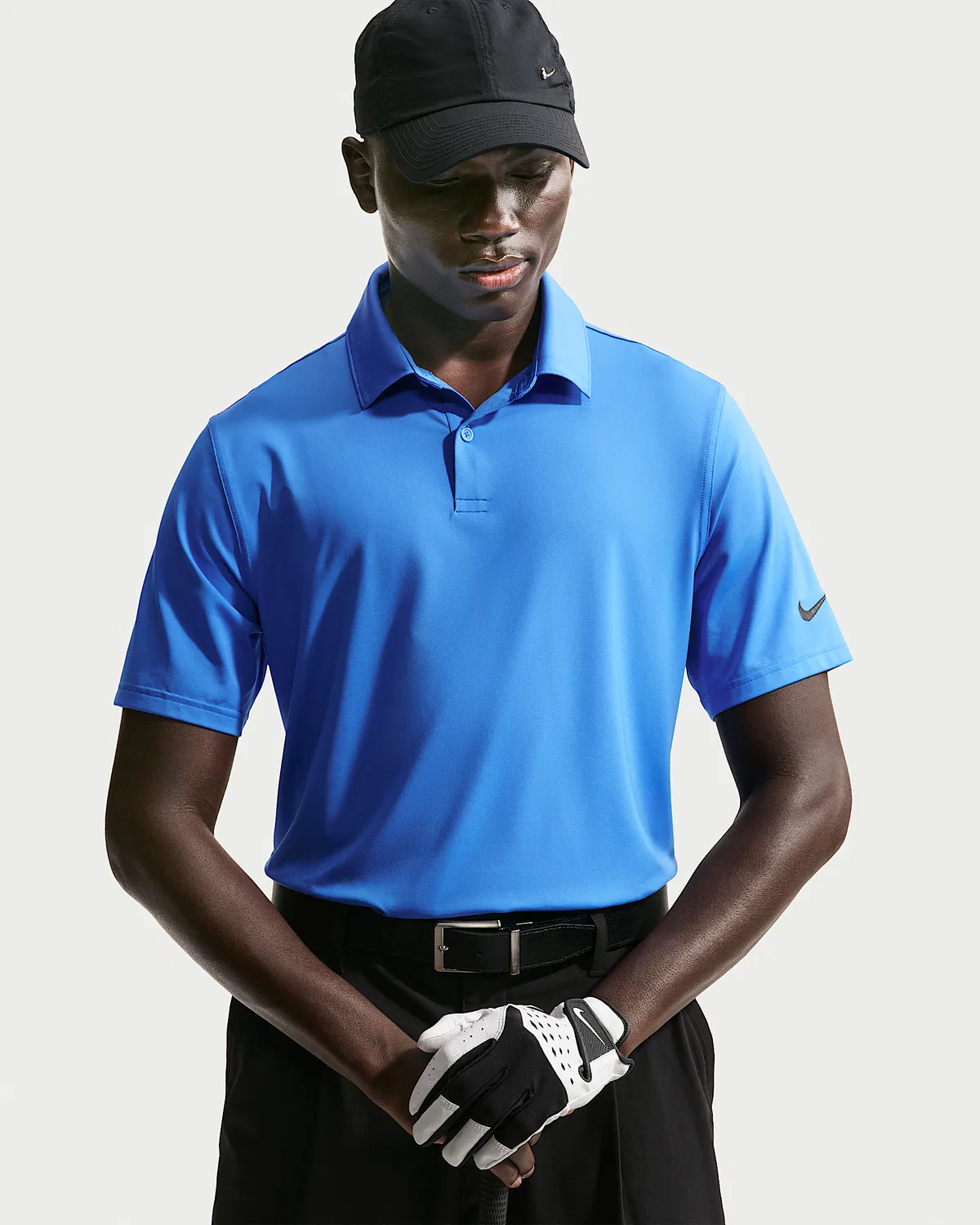 Мужское поло Nike Velocity Dri-FIT Sleeve Logo Golf, Pacific Blue/Black — фото 3