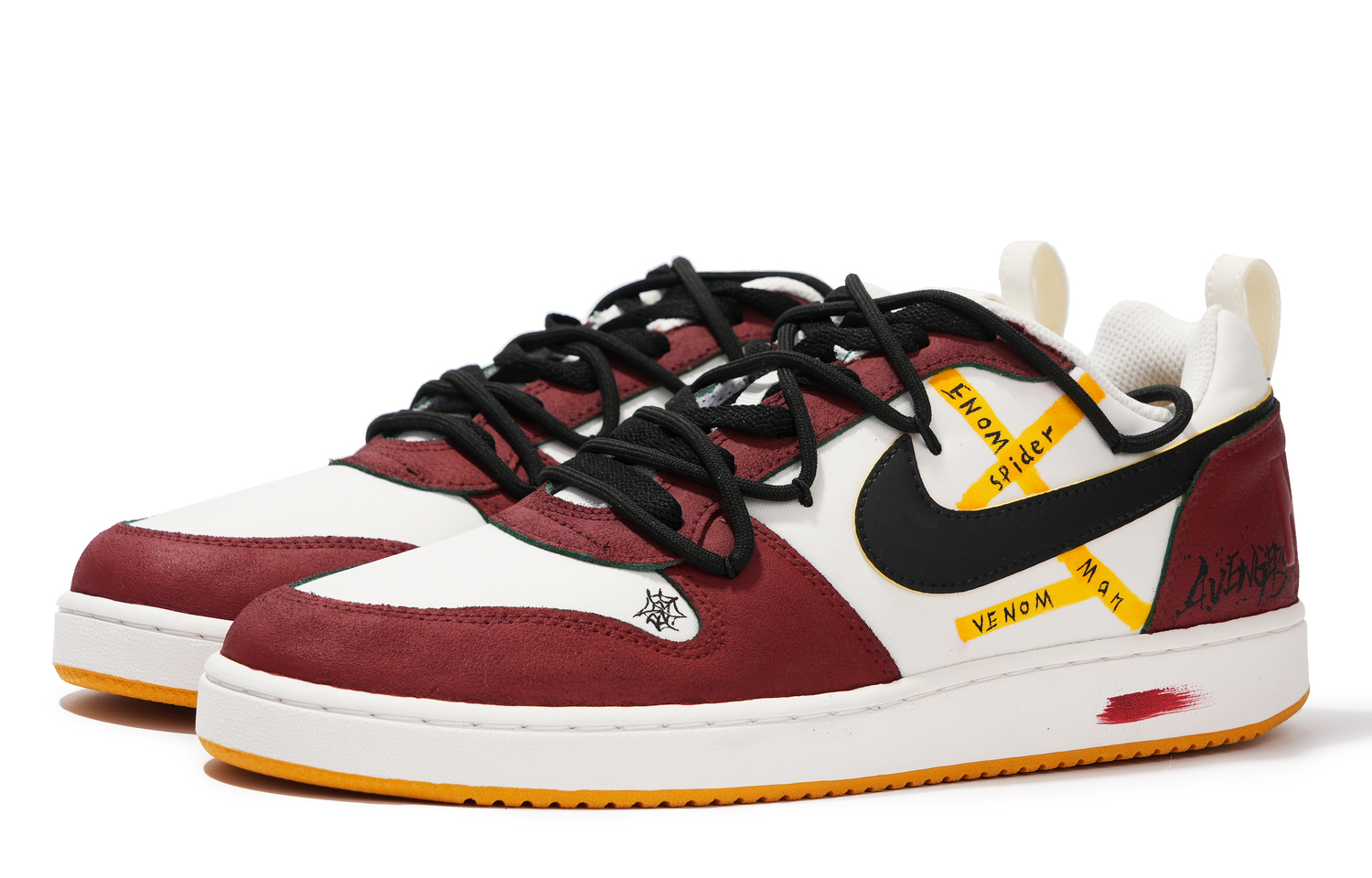 Nike Кроссовки для скейтбординга Court Borough Abrasion Resistant низкие мужские White Red — фото 4