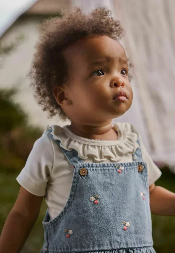 Платье джинсовое Lil' Atelier, medium blue denim, голубой деним — фото 2