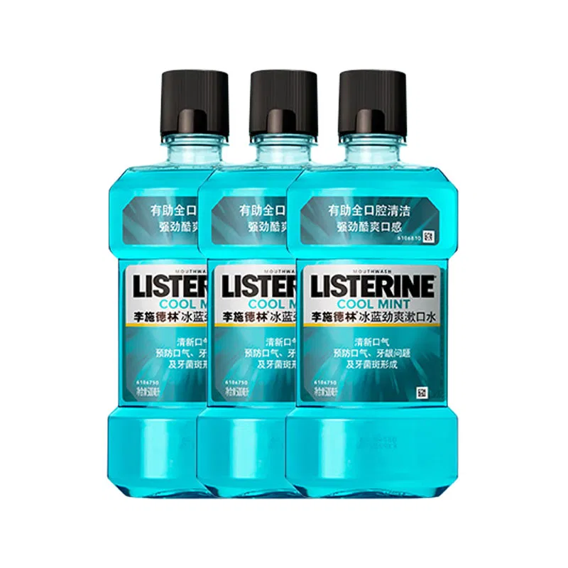 Ополаскиватель для рта освежающий Ice Blue Listerine набор 4 шт 500 мл — фото 3
