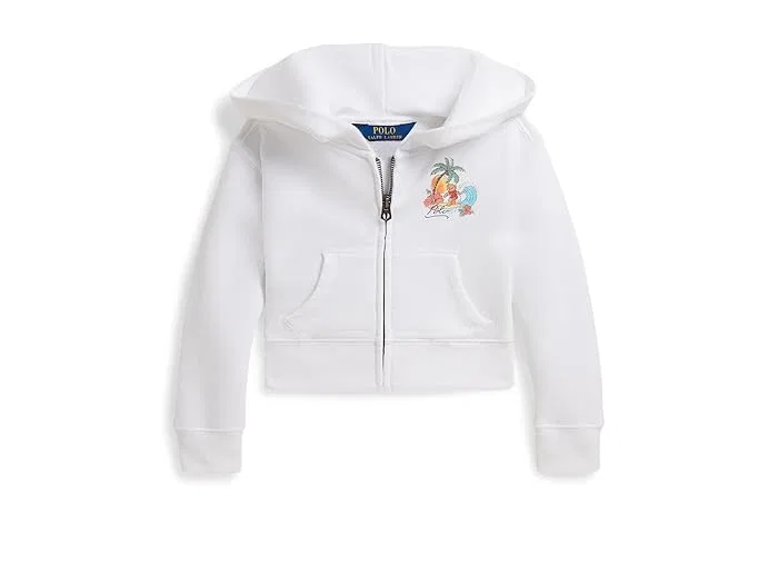 Худи Polo Ralph Lauren Kids Polo Bear Terry Boxy Full Zip, White