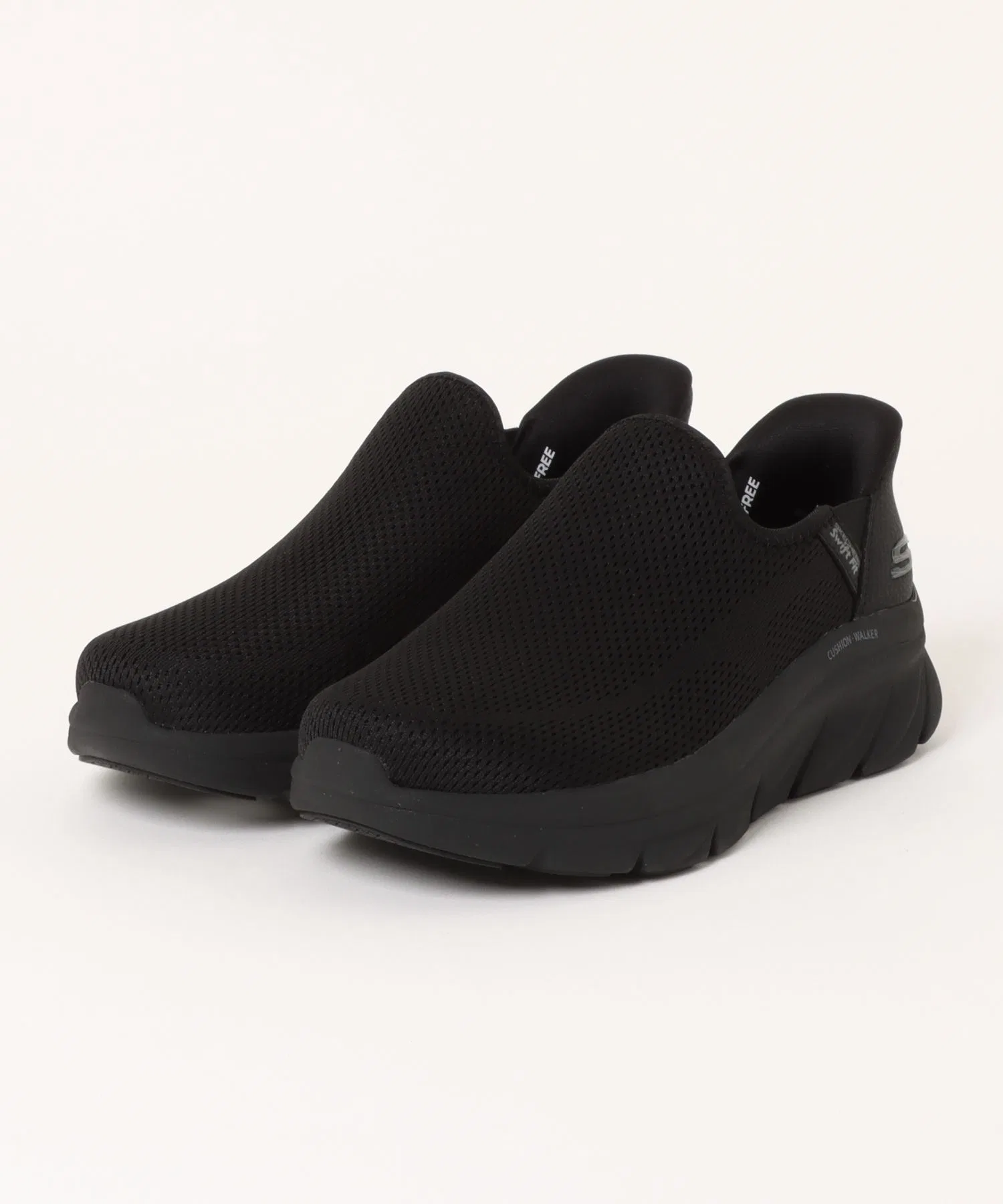 Мужские кроссовки SKECHERS SWIFT FIT CUSHION WALKER-FERGUSON широкие чёрные
