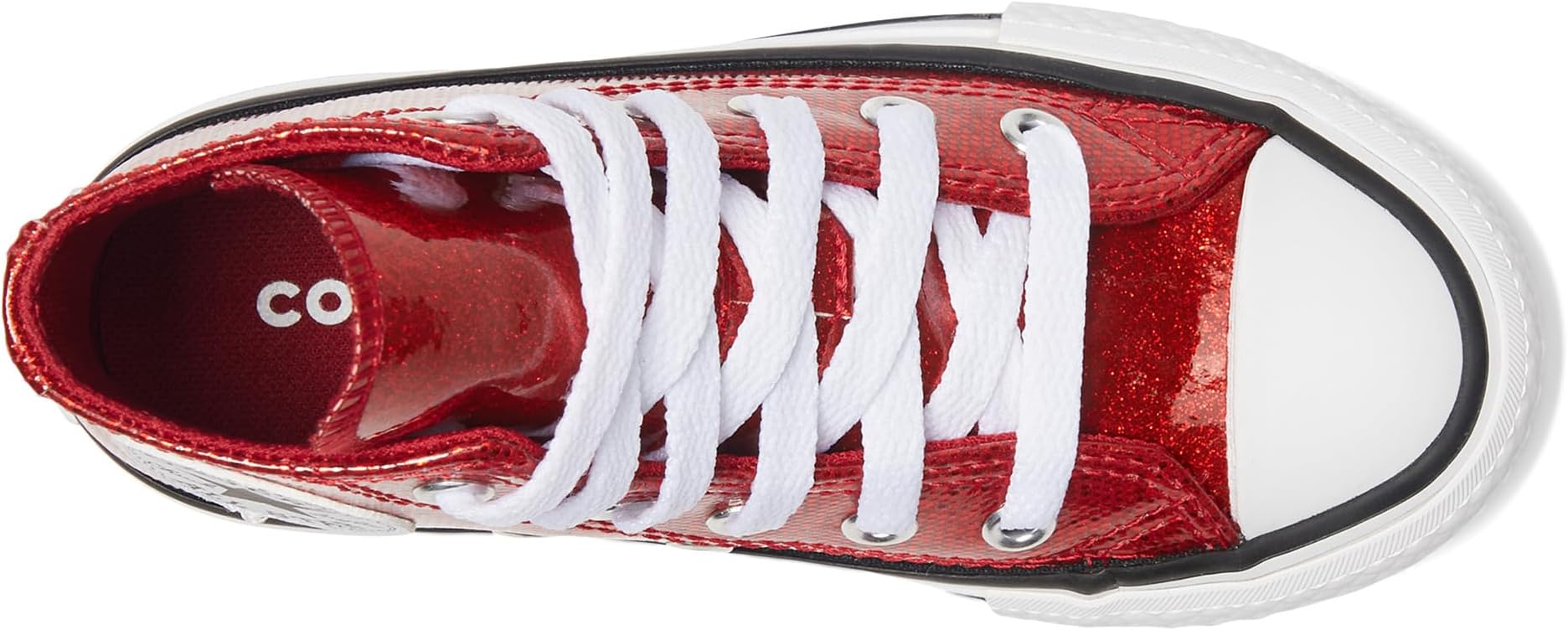 Кроссовки Converse Kids  Chuck Taylor All Star Lift Disco, Wine Red/White/Days Ahead — фото 2