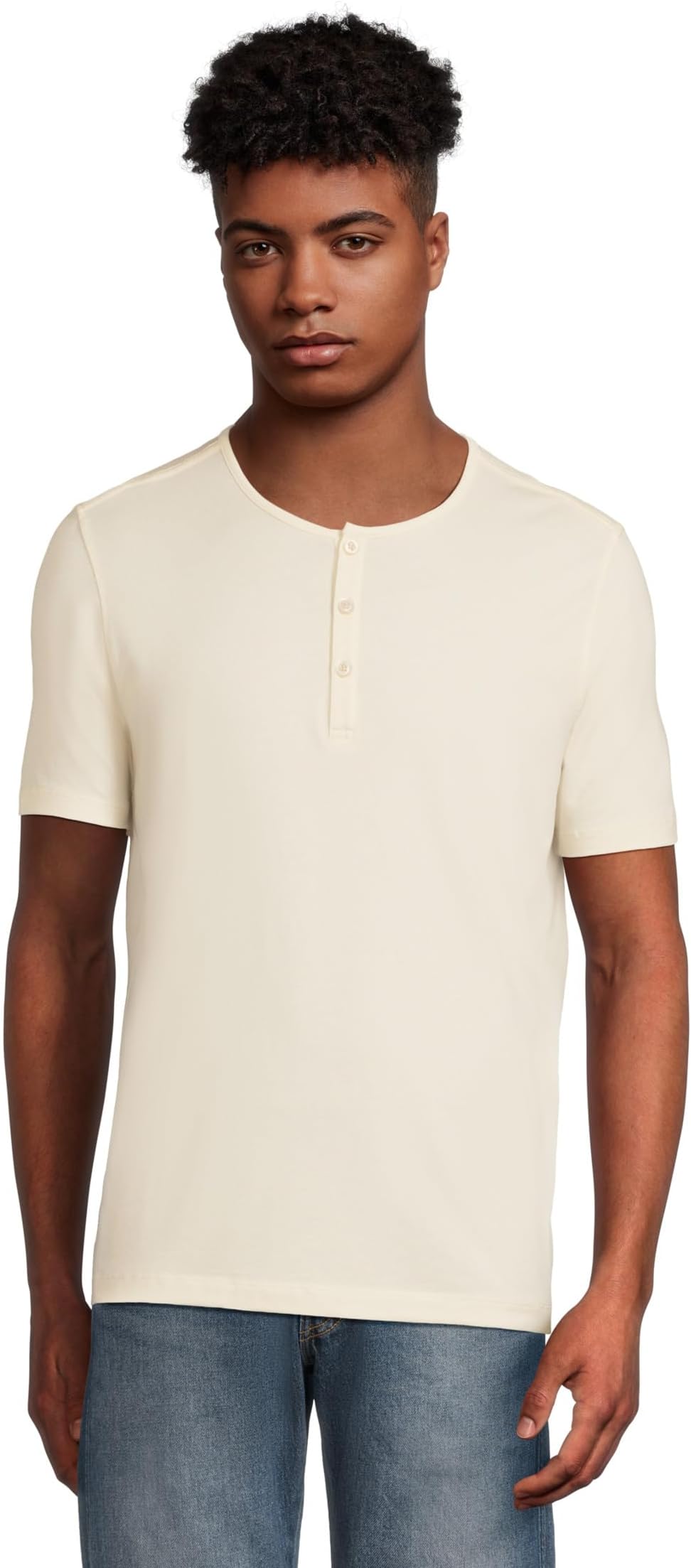 

Мужская кофта-хенли EcoSoft с коротким рукавом UNTUCKit, White