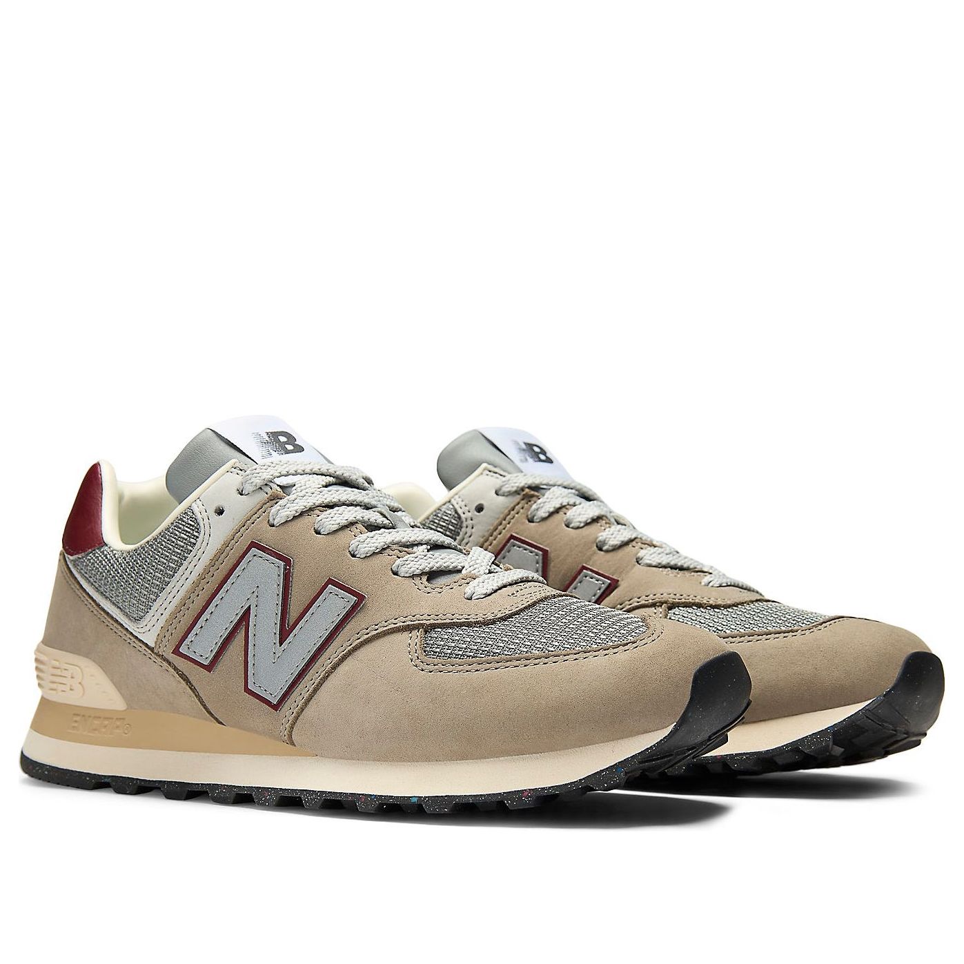 Кроссовки New Balance 574 'Arid Stone Monarch Burgundy' — фото 4