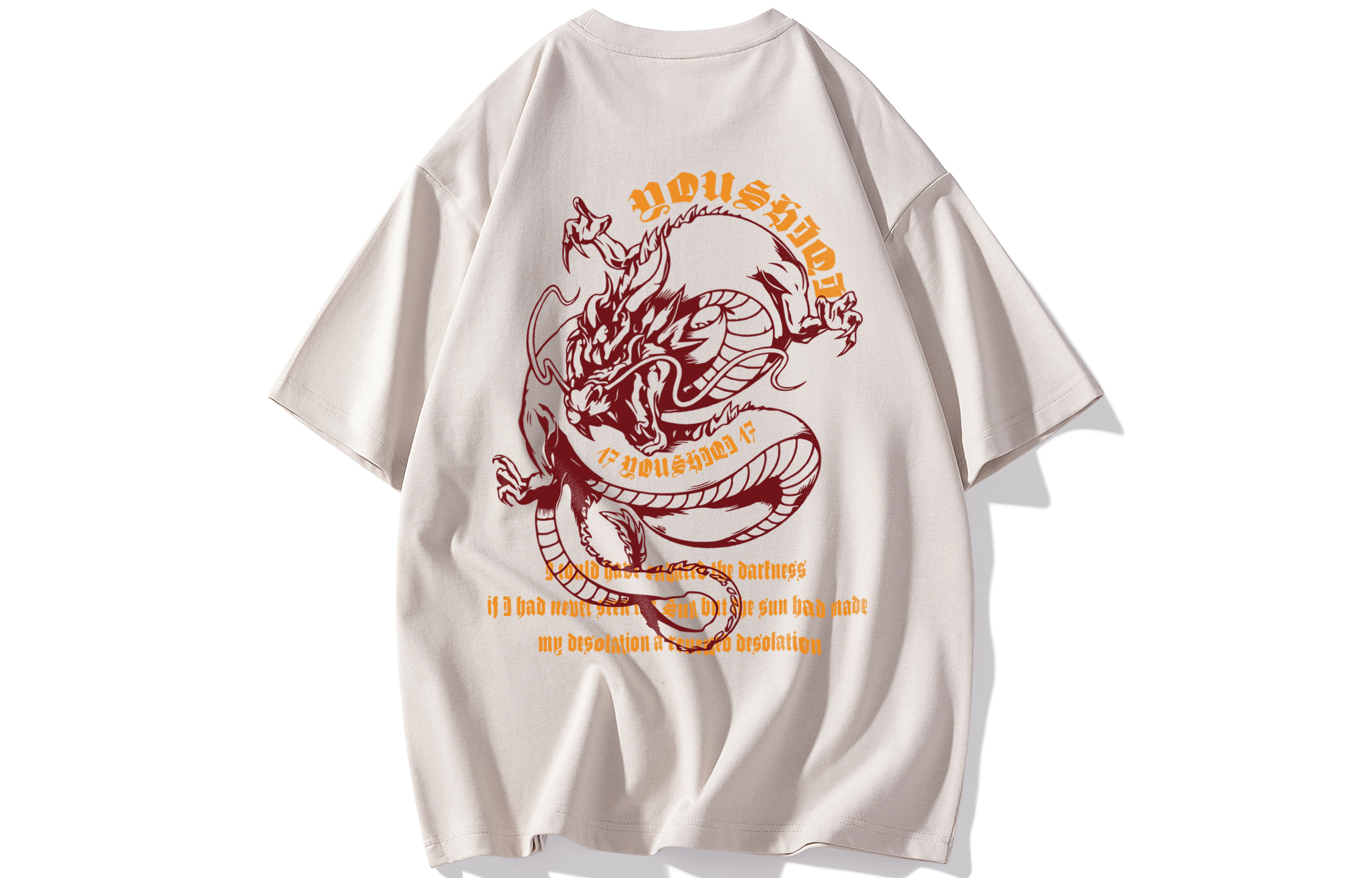 

Футболка унисекс YOUSHIQI, Beige Apricot