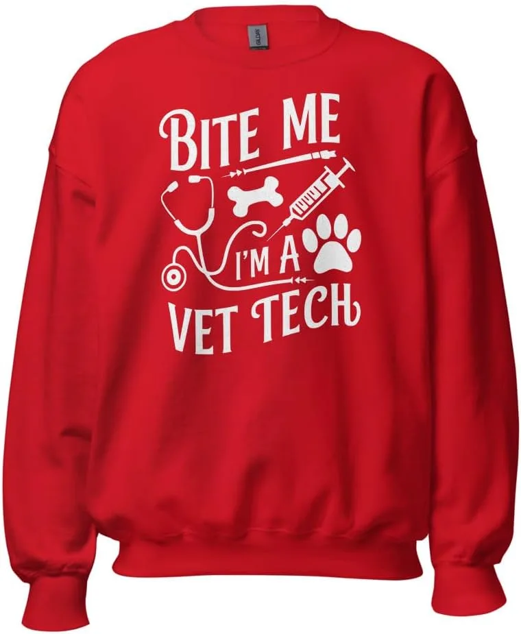 Свитшот Unisex Veterinary Technician Bite Me I'm a Vet Tech