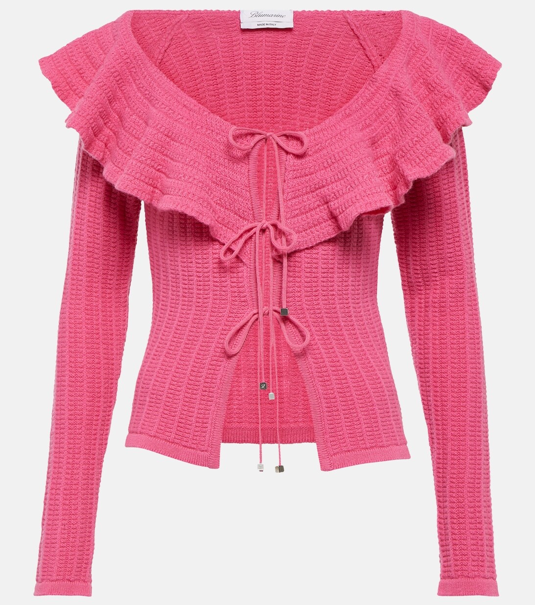 

Шерстяной топ с рюшами BLUMARINE, розовый