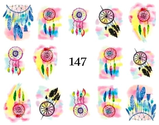 

Водные наклейки для ногтей - №147, inna