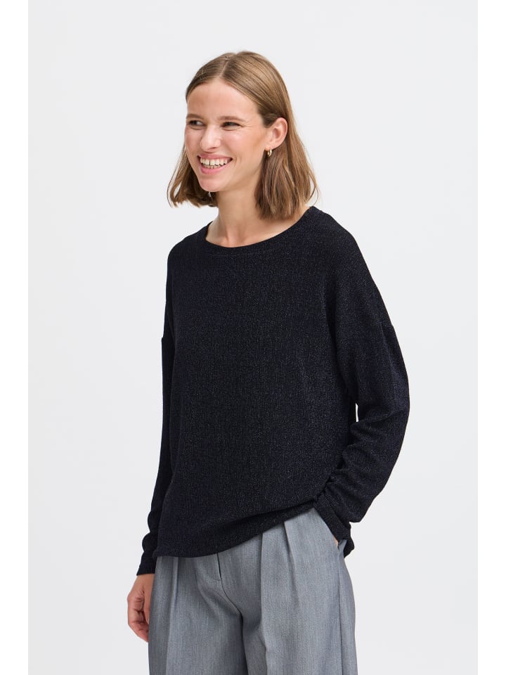 

Лонгслив b.young Longsleeve BYSHILOH LS TOP - 20815955 lässiges Oberteil mit Glitzereffekt in