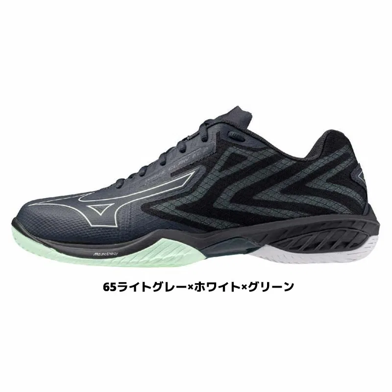 Кроссовки для бадминтона «Wave Claw EL2 WIDE» от Mizuno, 65 Gray X White X Green — фото 2