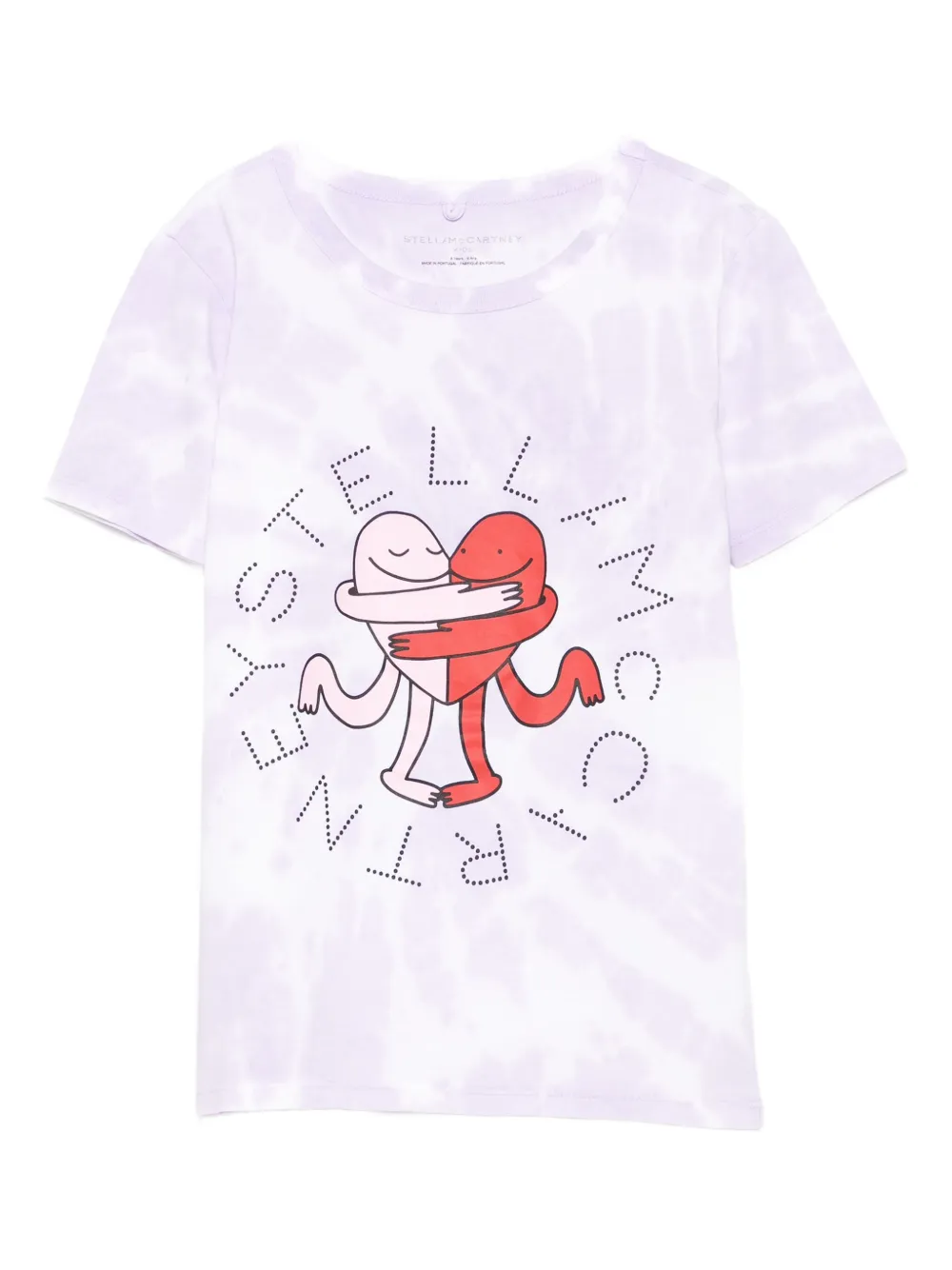 

Футболка с принтом тай-дай Stella McCartney Kids, фиолетовый