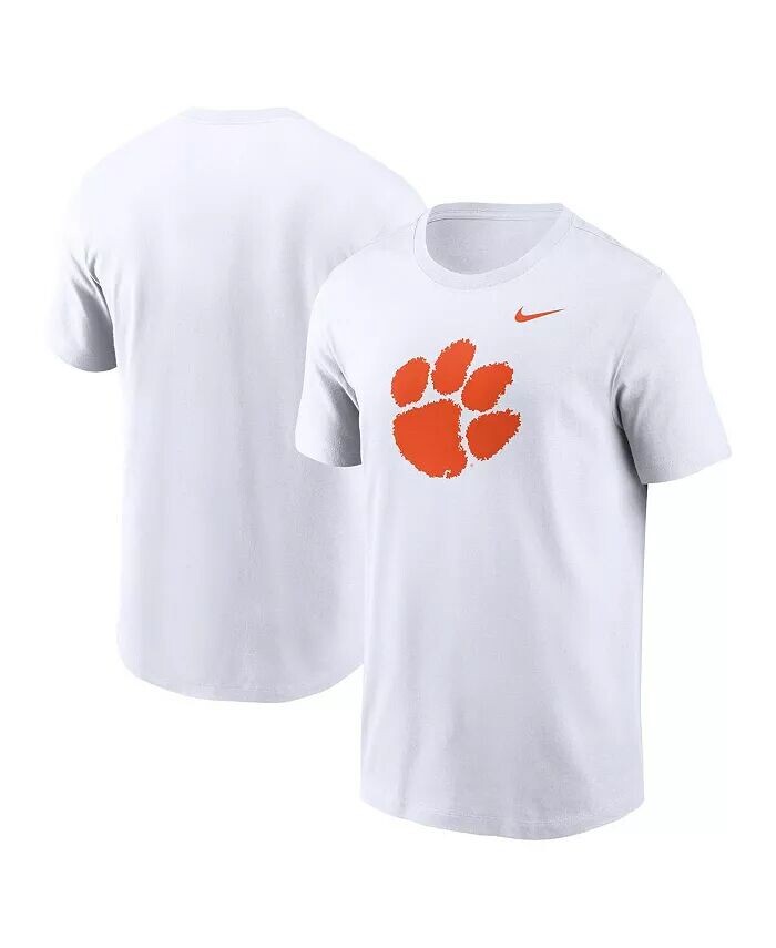 

Мужская белая футболка с логотипом Clemson Tigers Primetime Evergreen Nike, белый