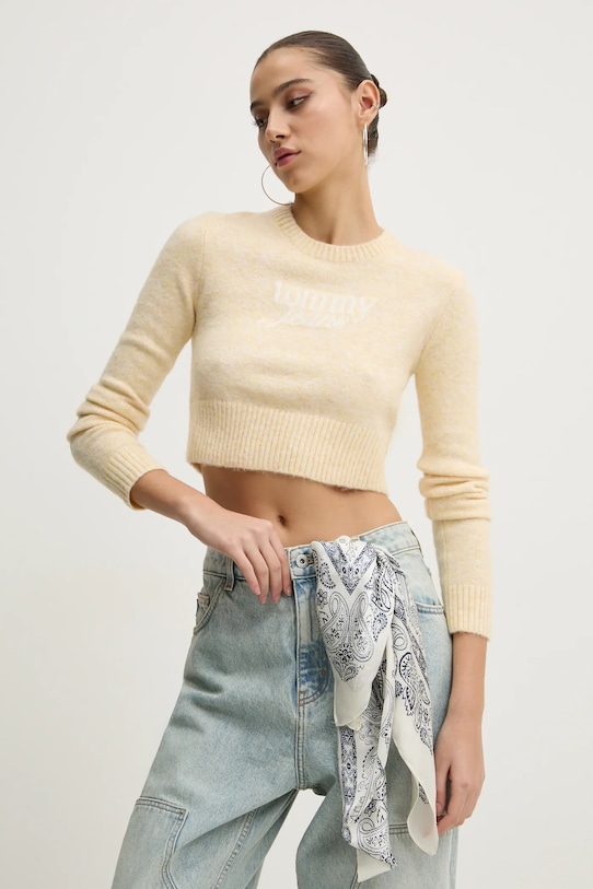 

Свитер с добавлением шерсти Tommy Jeans, желтый