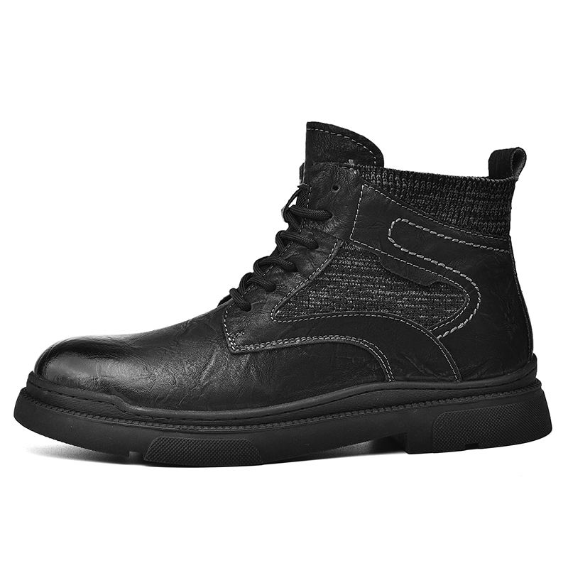 

Bull charm Мужские ботинки Martin черно-серые с черной подкладкой, цвет Black Padded