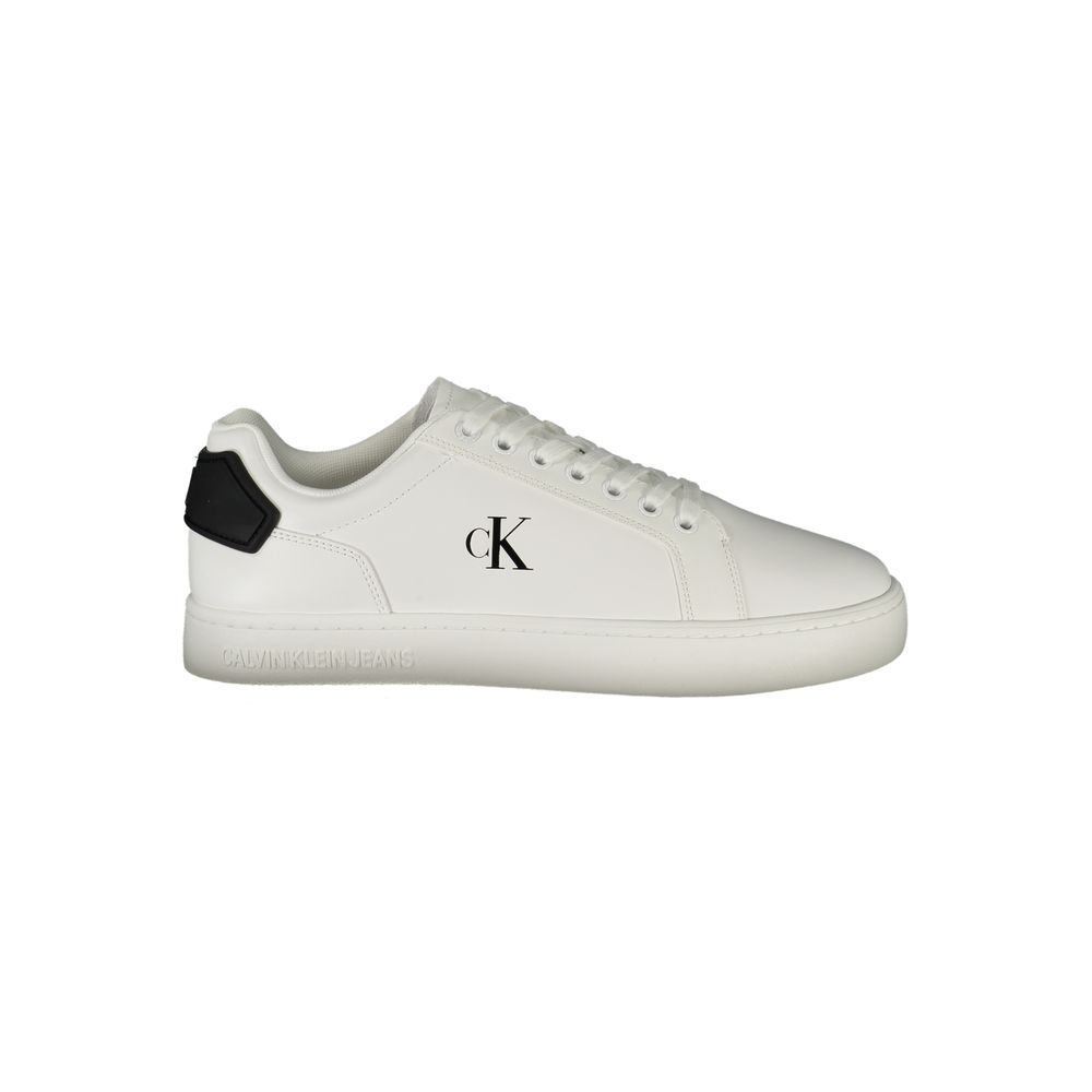 

Белые кожаные мужские кроссовки Calvin Klein, белый