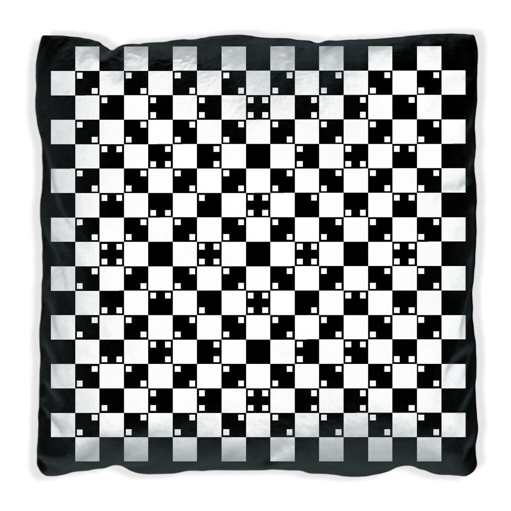

Подушка Wallario Premium, мягкая поверхность, с мотивом оптической иллюзии - иллюзия - черно-белая, размер: 60 x 60 см, с белой спинкой
