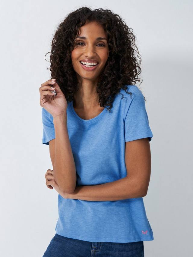 

Футболка с круглым вырезом и текстурной вязкой Crew Clothing, Bright Blue