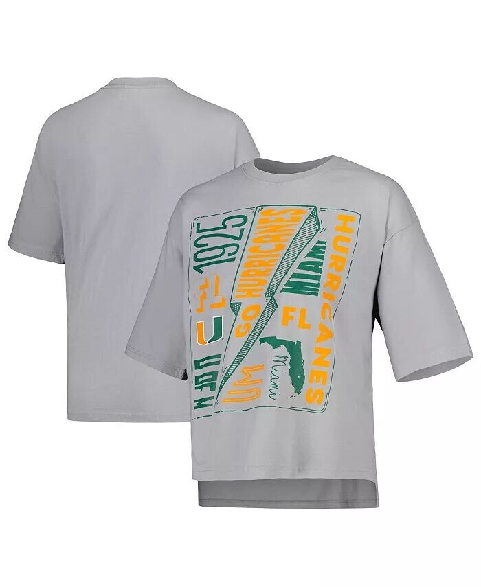 

Женская серебряная футболка Miami Hurricanes Rock & Roll School of Rock Pressbox