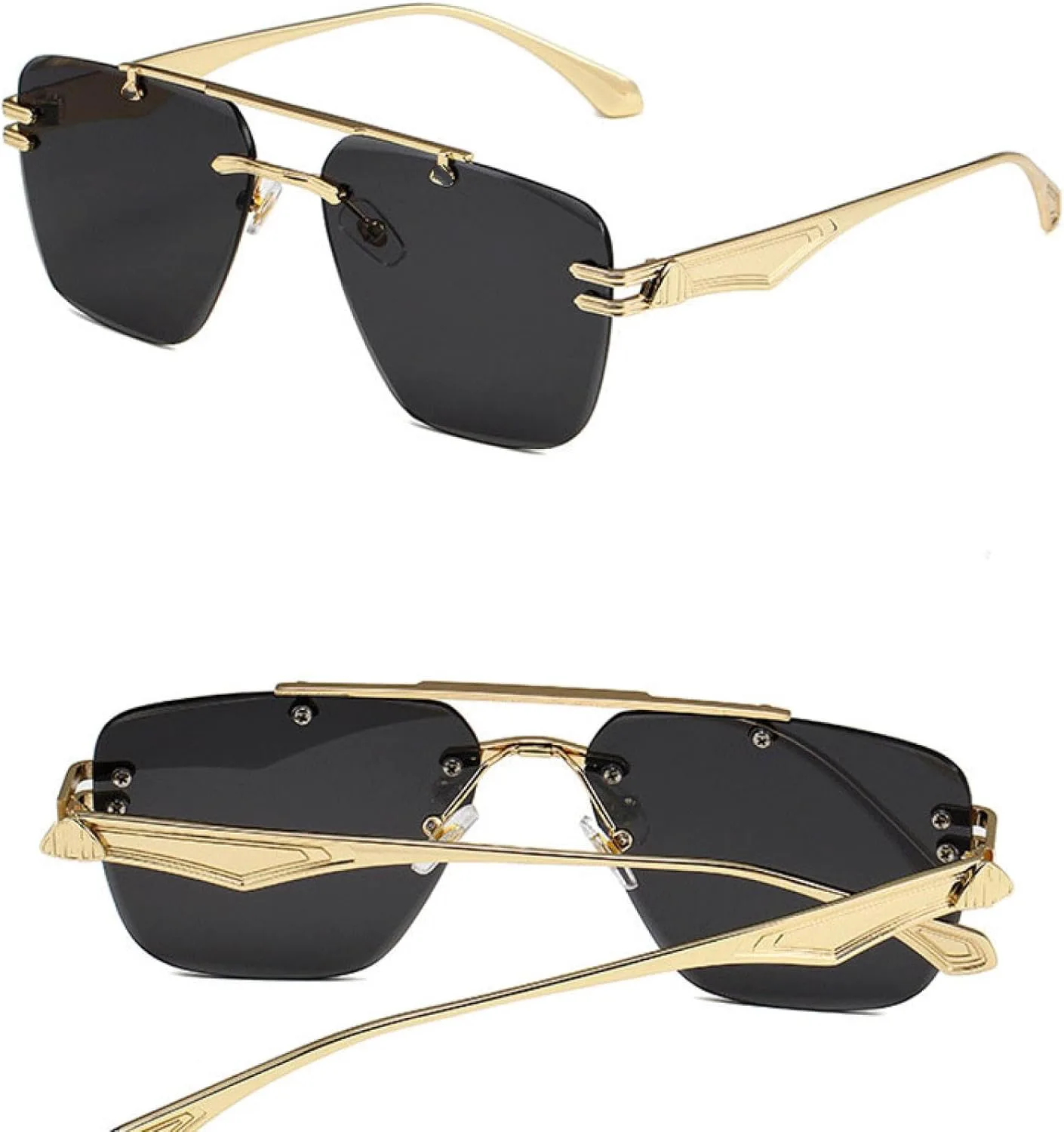 

Безрамочные солнцезащитные очки для женщин, модные, с защитой от УФ-излучения, стильные солнцезащитные очки с градиентными линзами для вождения TKKTLLT, C4