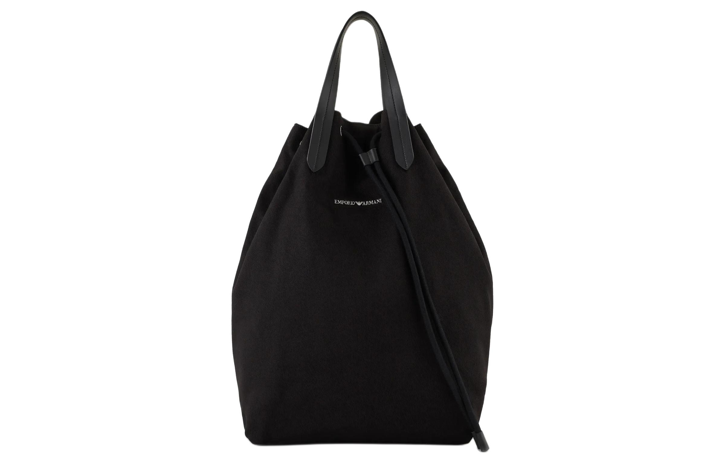 

EMPORIO ARMANI Хлопковая мужская сумка через плечо черная