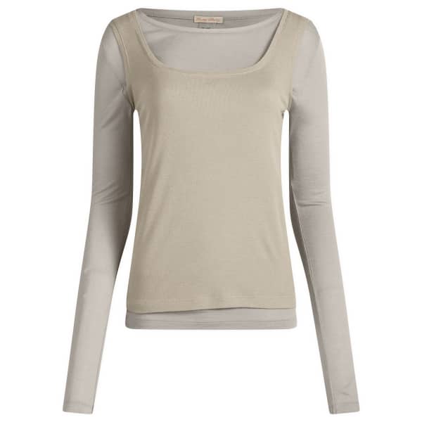 

Двуслойная футболка с длинными рукавами Fruity Booty, серый & экрю