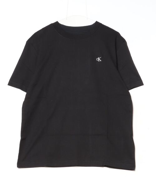 

Футболка с коротким рукавом, засечками Calvin Klein Jeans, черный