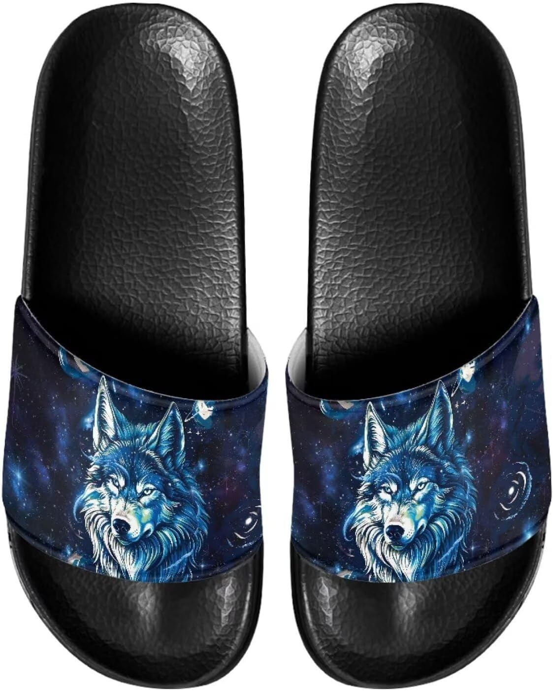 

Шлепанцы Vuriqeby Cloud для мужчин, противоскользящие, быстросохнущие, Starry Sky Wolf