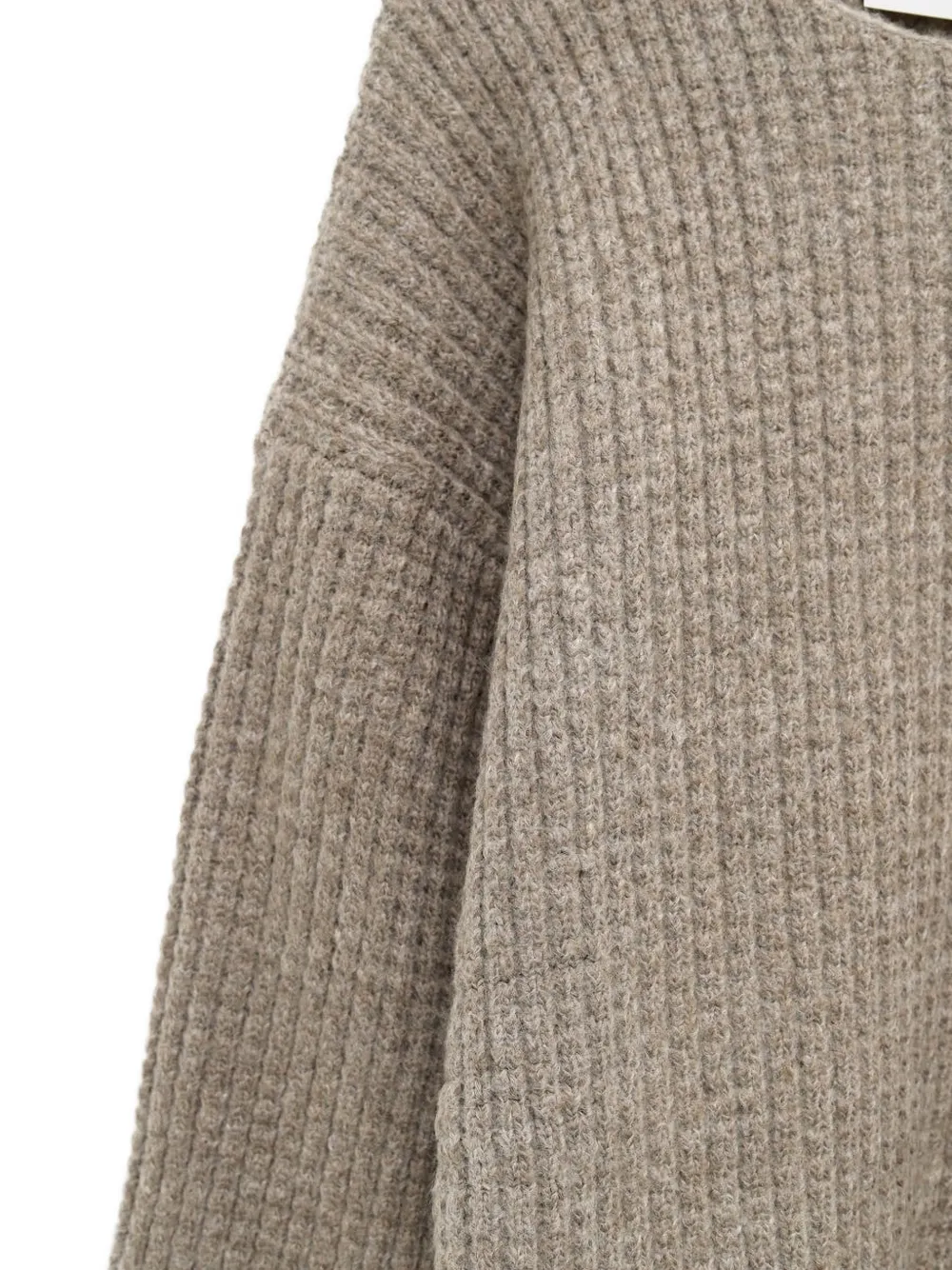 Свитер вафельной вязки Fear Of God Essentials, бежевый — фото 3