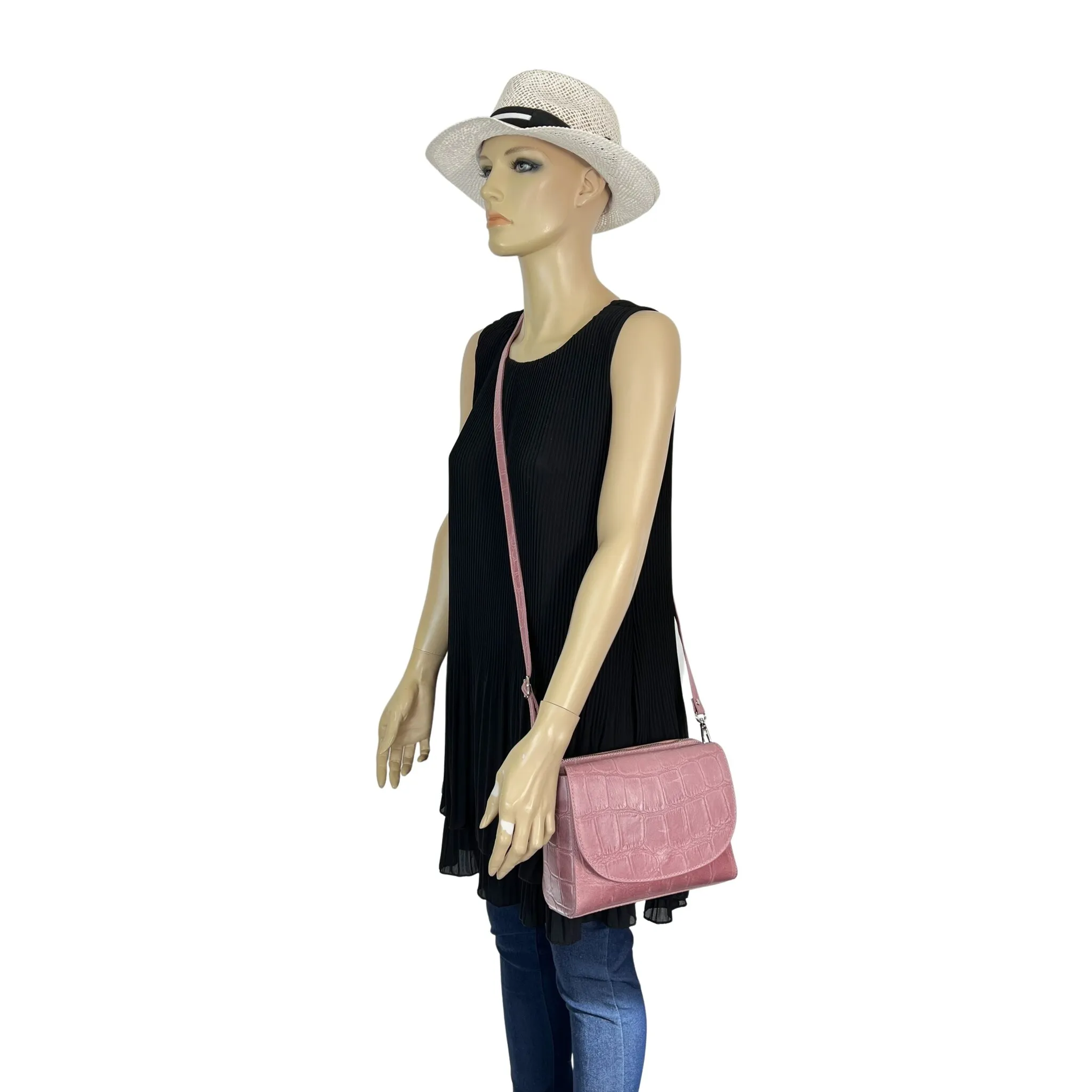 

Сумка через плечо COLLEZIONE ALESSANDRO "Амстердам" из натуральной кожи, розовый