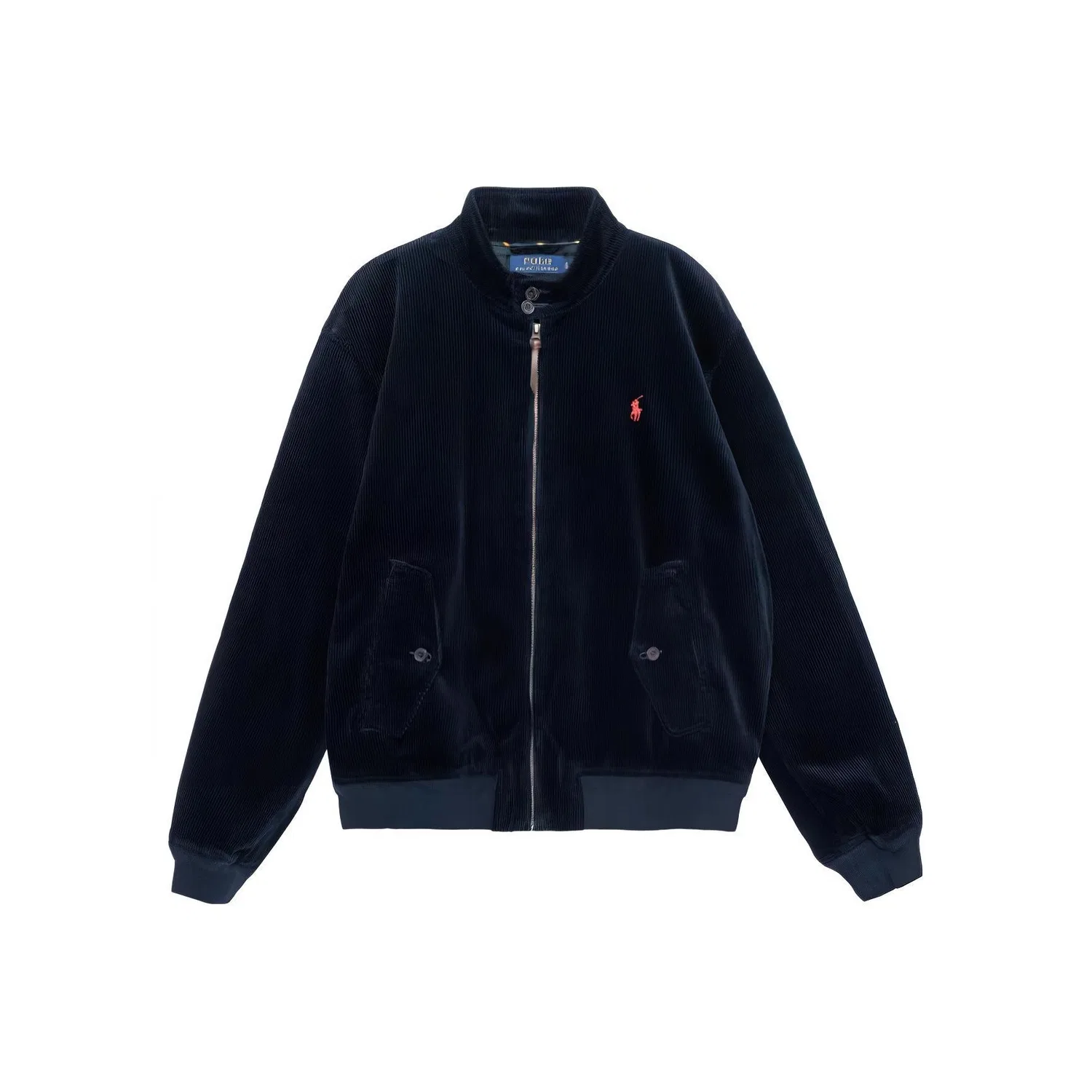 Куртка-бомбер из вельвета с вышивкой Pony Polo Ralph Lauren, Pilot Marine Blue