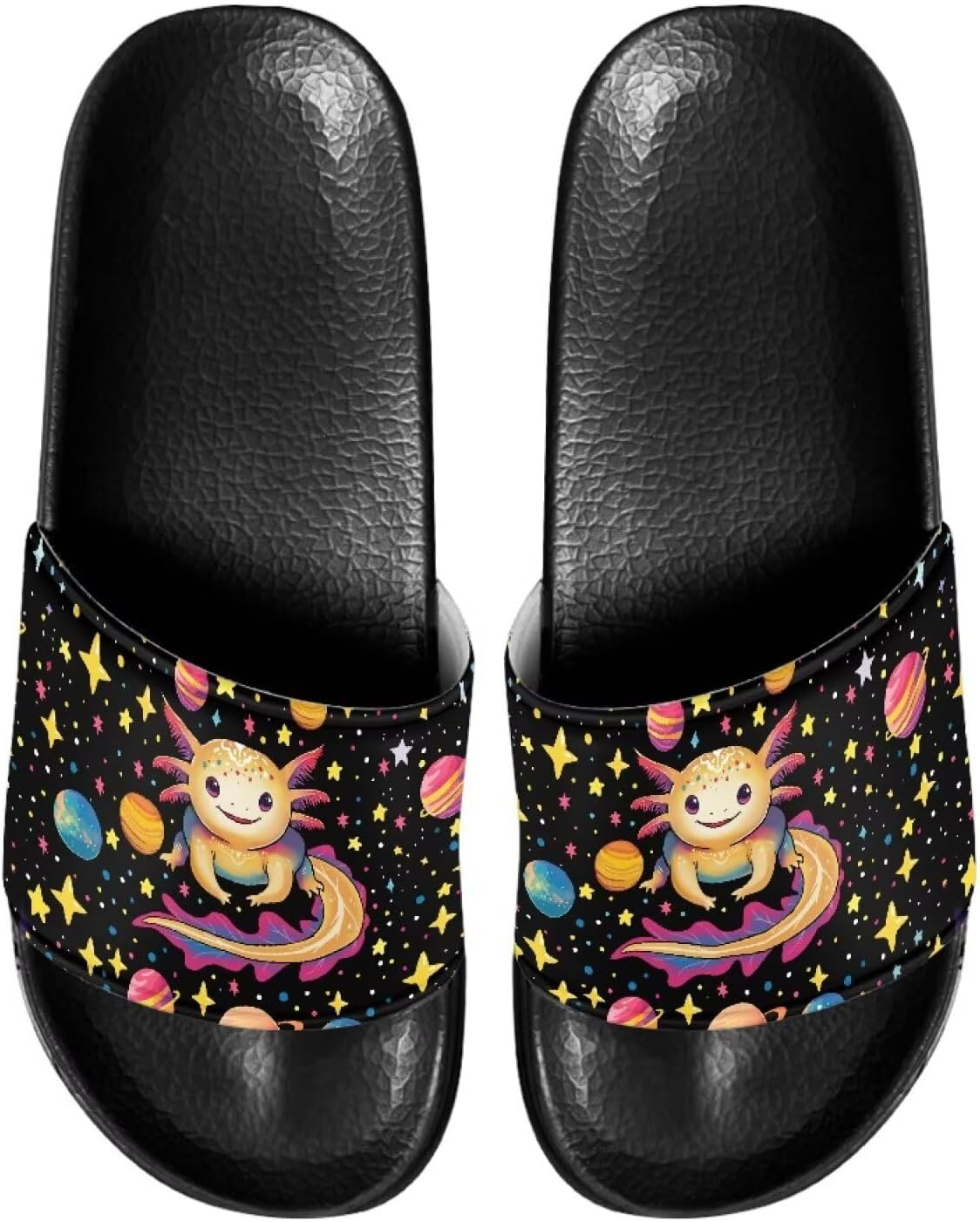 

Женские тапочки JUDENTIDOS с открытым носком, нескользящей подошвой, однотонной застежкой и мягкой плоской подошвой, Cute Axolotl