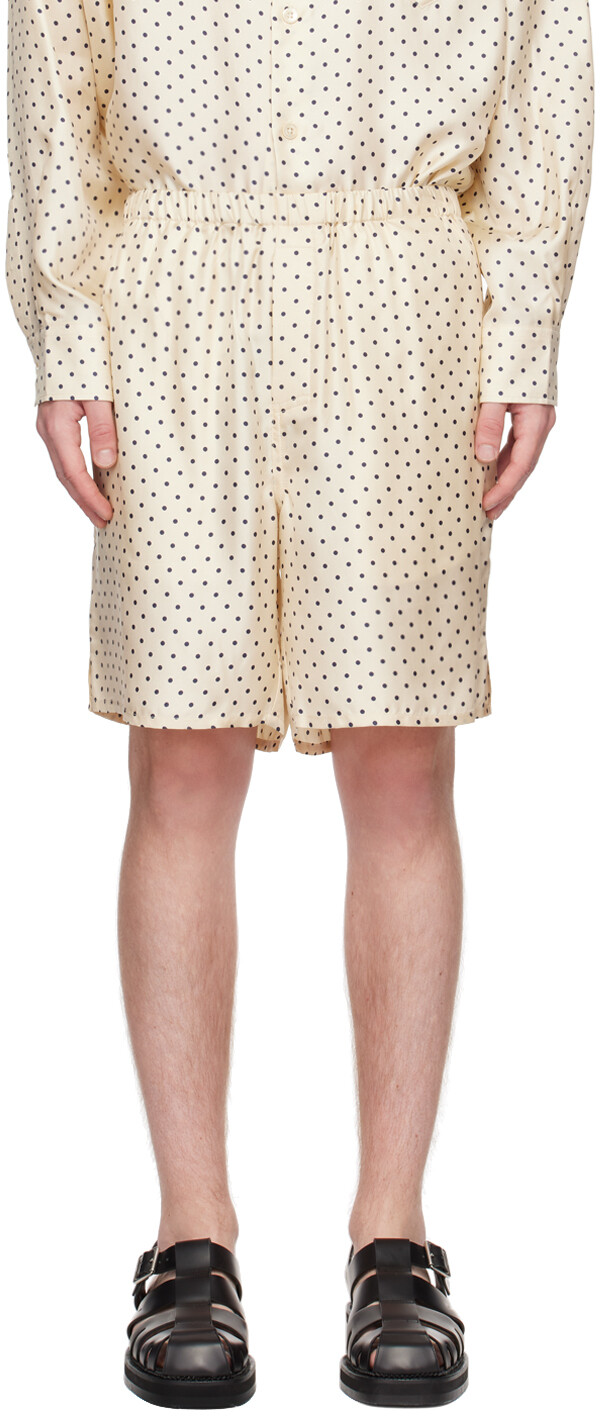 

AMI Alexandre Mattiussi Off-White шорты в горошек