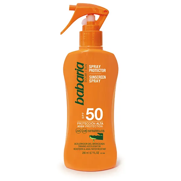 

Солнцезащитный спрей Babaria Spray Protector Solar Protección Alta Spf50 Babaria, 200 ml