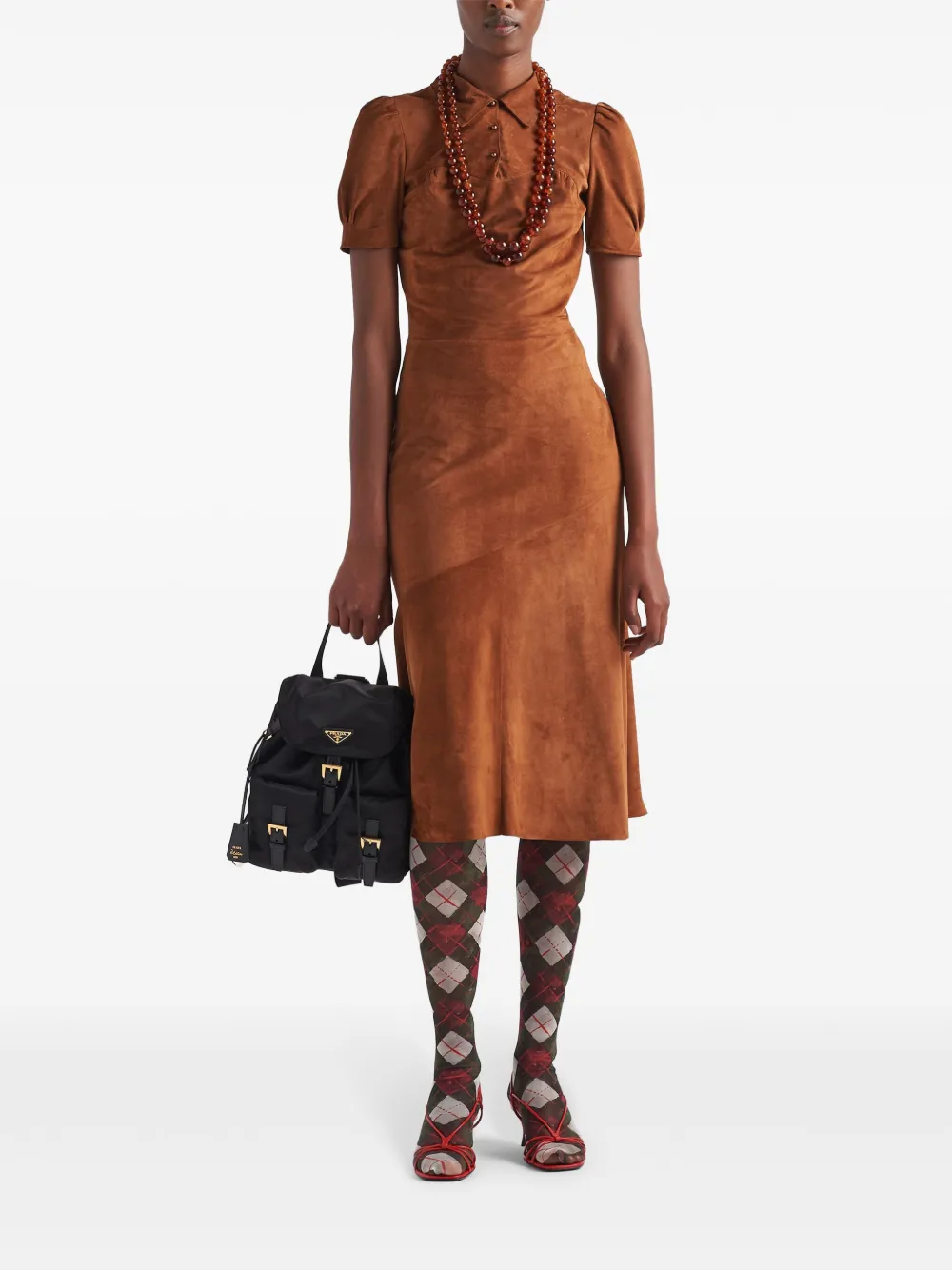 Рюкзак унисекс Prada Re-Nylon натуральная кожа, чёрный — фото 2