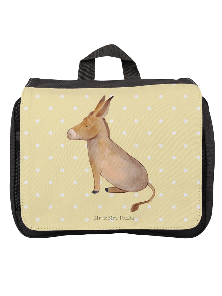 

Mr. & Mrs. Panda Косметичка с изображением осла (без слогана) пастельно-желтого цвета
