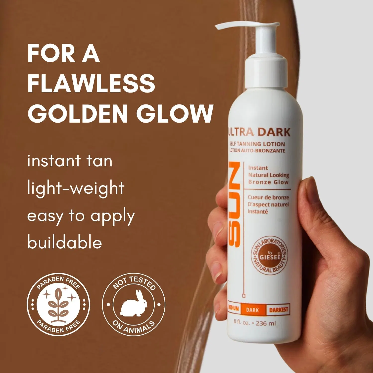 Автозагар Sun Laboratories Ultra Dark 8 fl oz, крем для тела Sun Laboratories By Giesee — фото 3