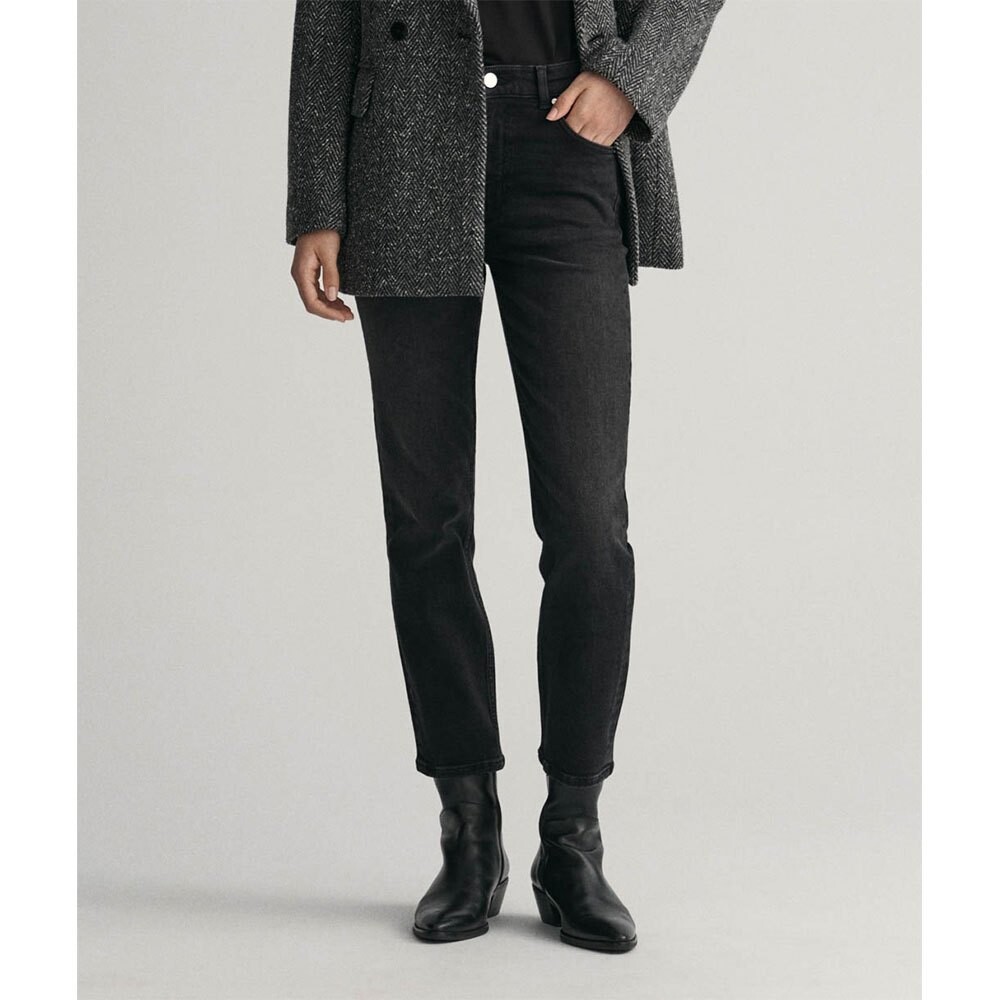 

Джинсы Gant Cropped Slim Fit, черный