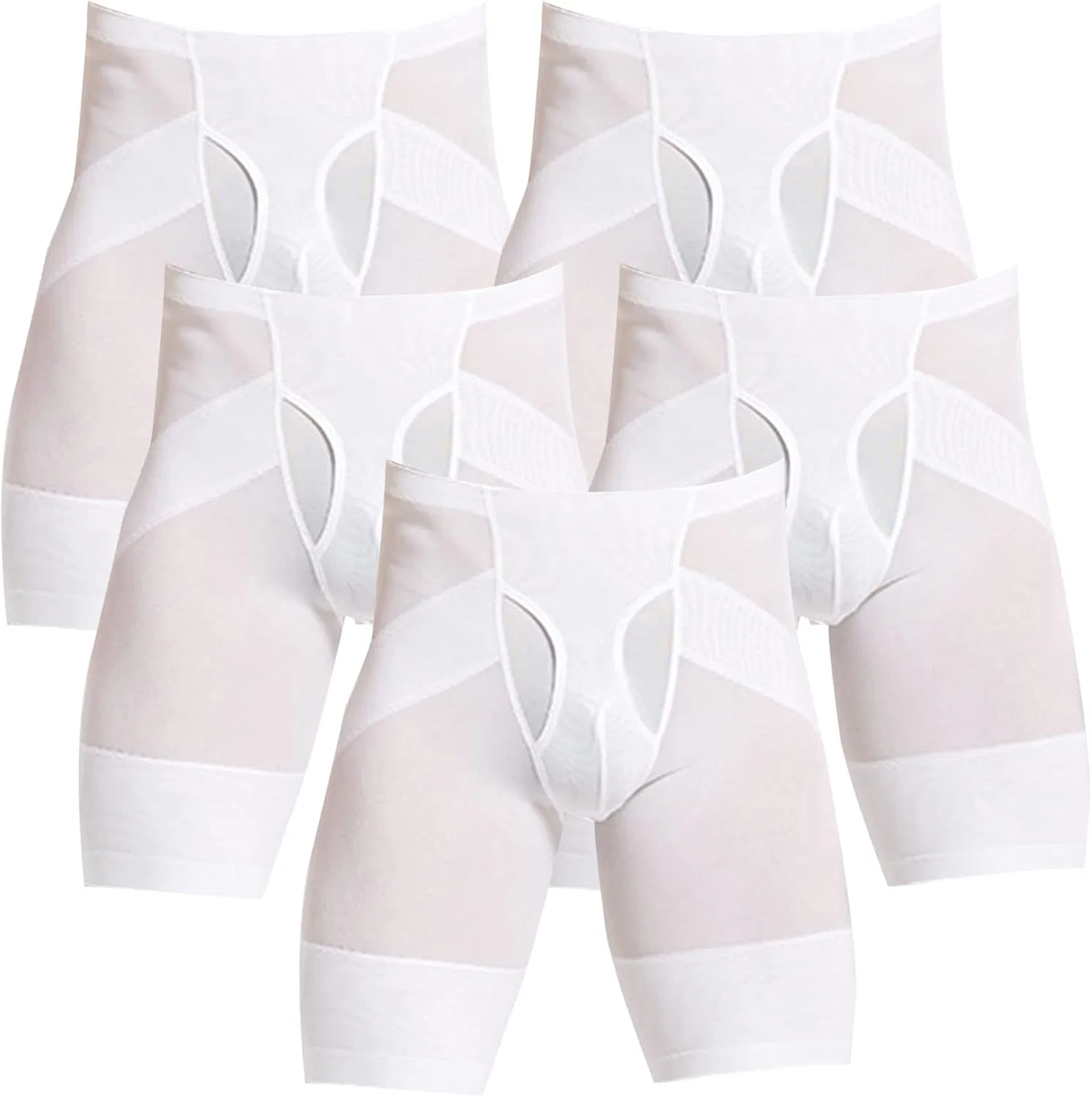 Боксеры утягивающие с высокой талией, White-5pc