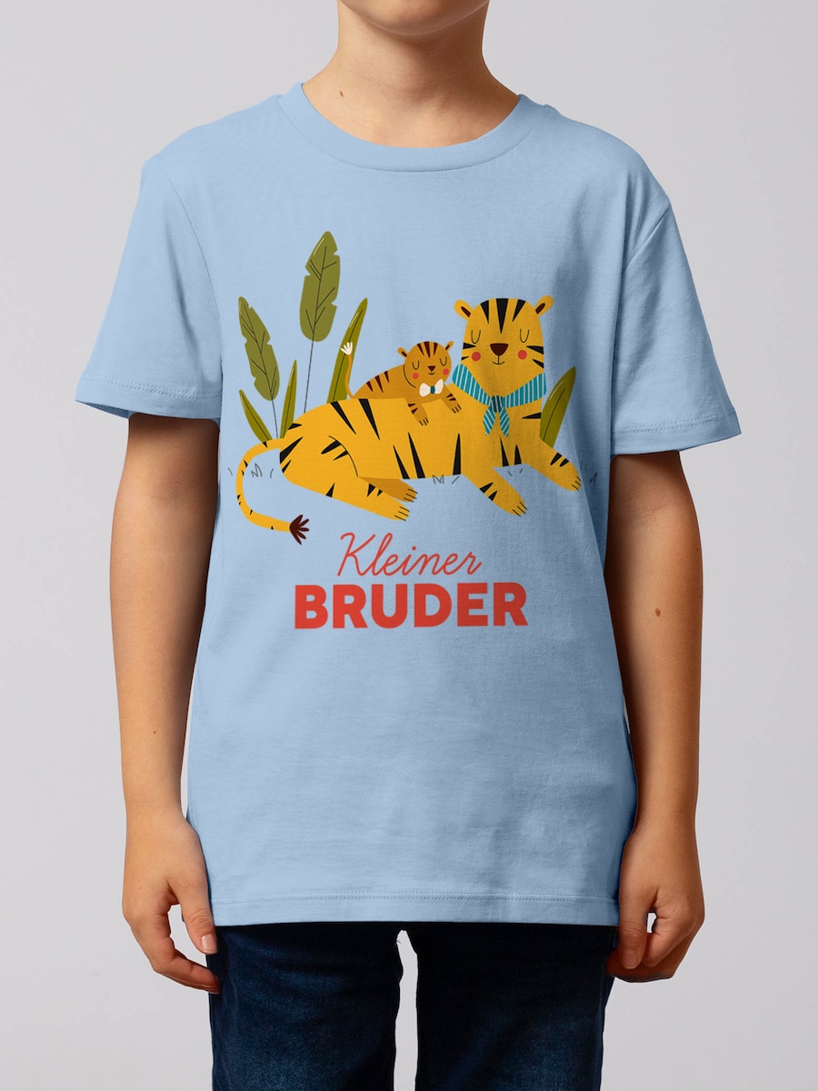 Рубашка watabout.kids Tiger Kleiner Bruder, светло-голубой — фото 3