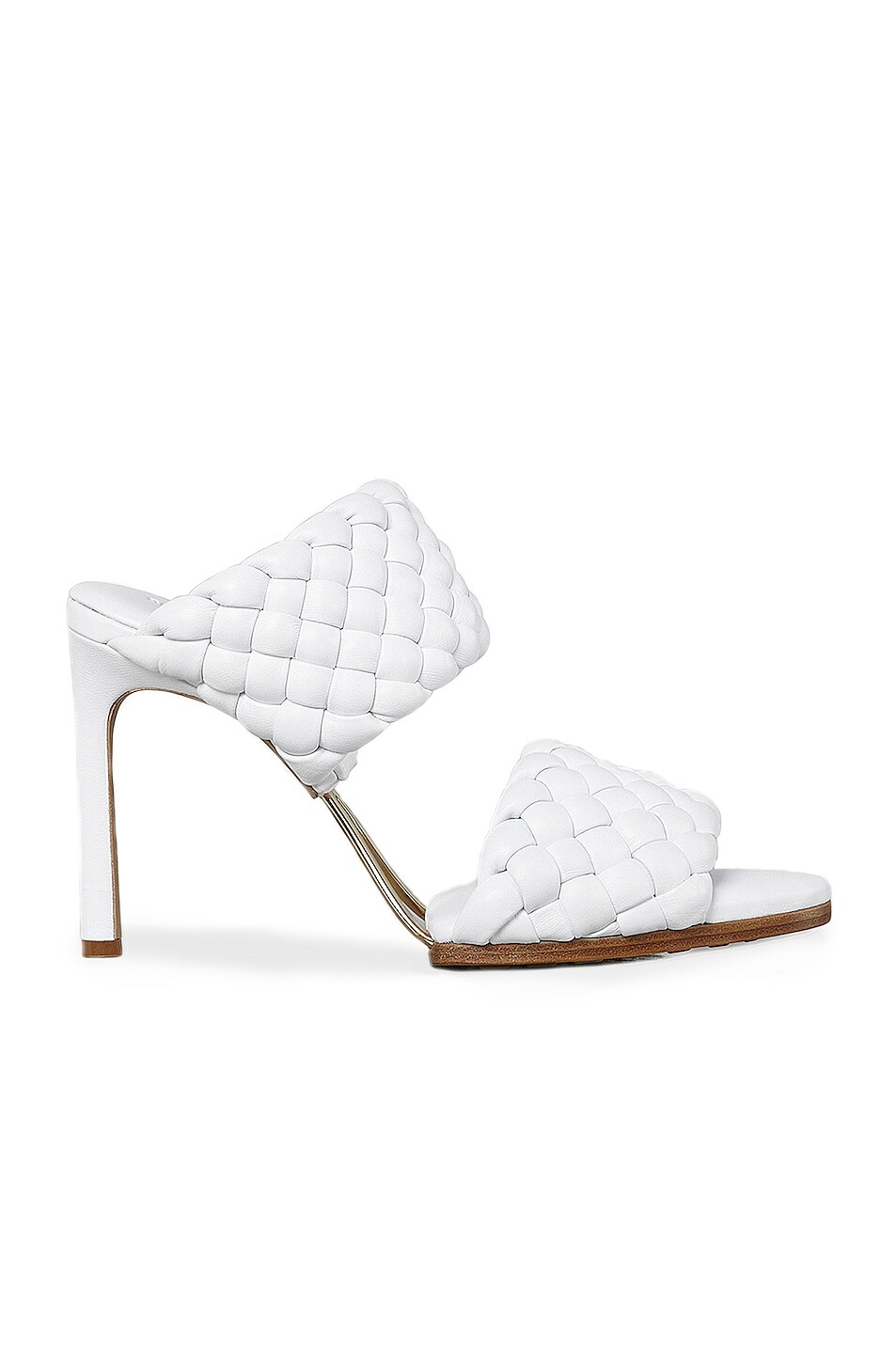 Кожаные плетеные сандалии Lido Bottega Veneta, цвет Optic White