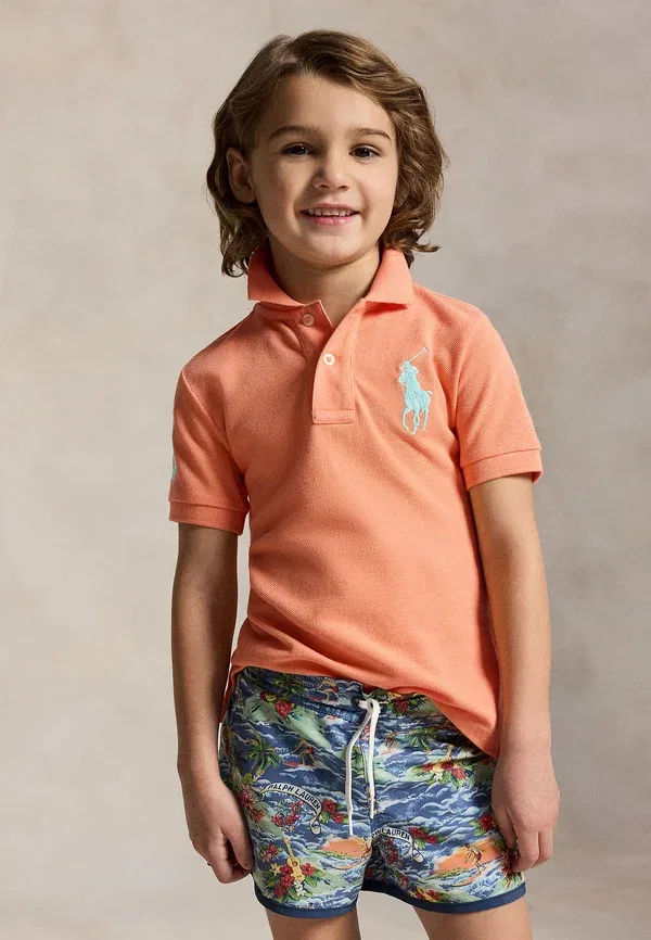 Поло из хлопка Big Pony Polo Ralph Lauren, маковый