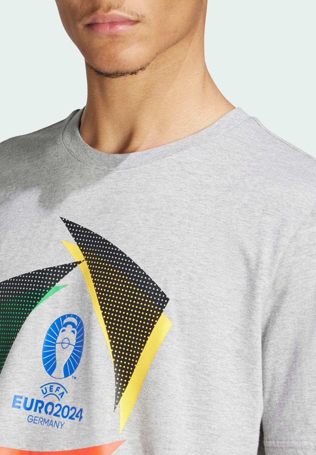 

Футболка с принтом Uefa Euro24™ Official Emblem adidas Performance, серый