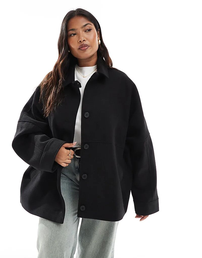 

Свободная куртка Харрингтон Curve от ASOS DESIGN черного цвета Asos Curve, Черный, Свободная куртка Харрингтон Curve от ASOS DESIGN черного цвета Asos Curve