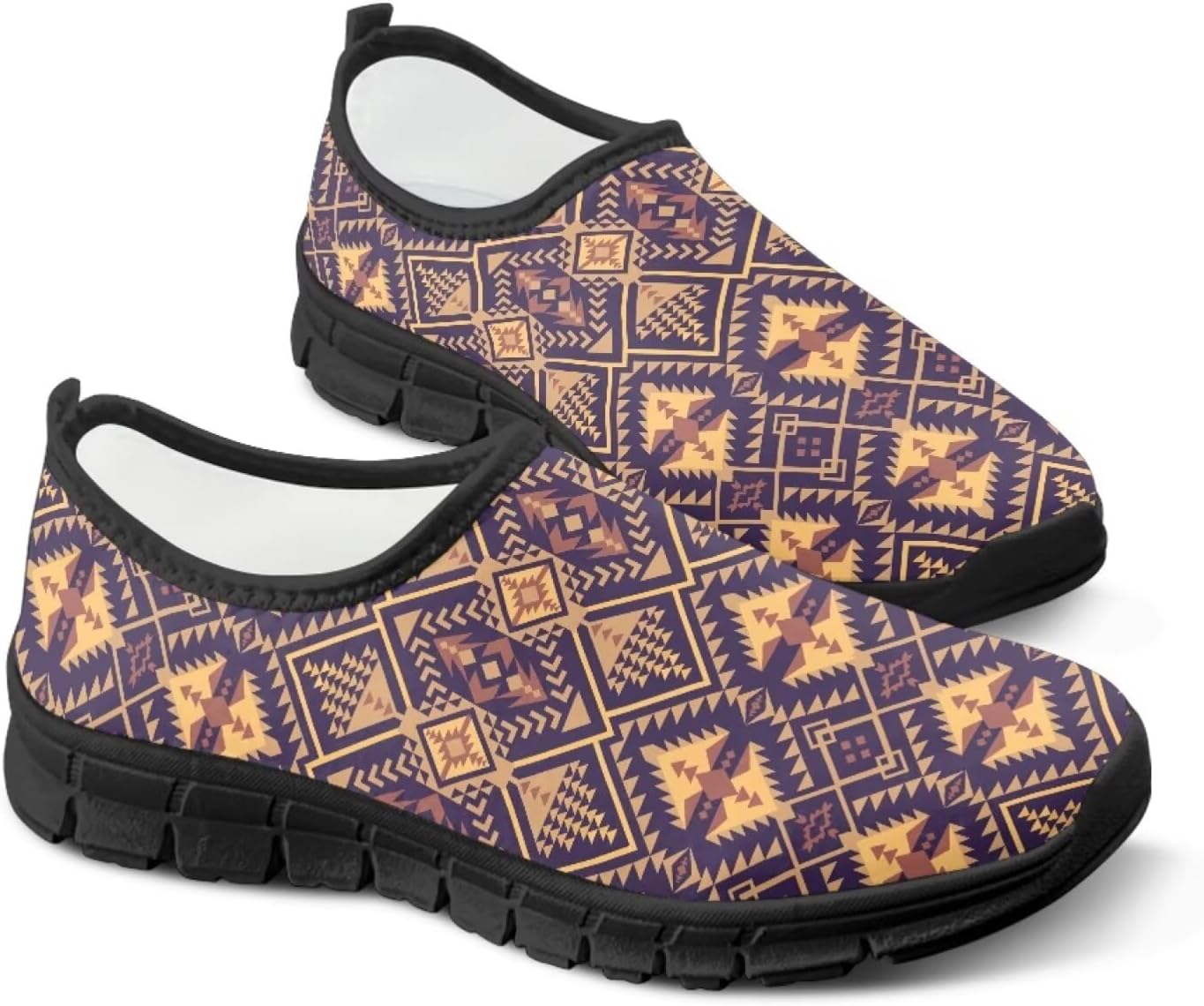 

Слипоны Binienty Vantage для мужчин и женщин, широкий размер, удобная подошва EVA, противоскользящие туфли, сетчатая обувь для улицы, Aztec