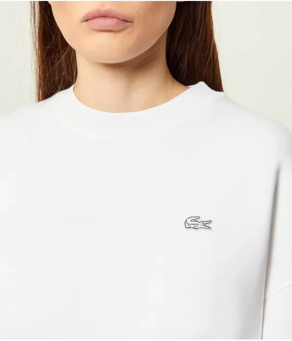 Толстовка Lacoste oversize fit, белый — фото 4