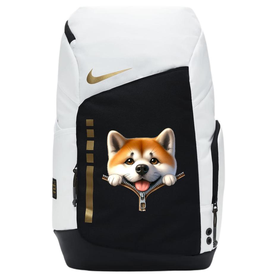 

Nike Тканевый рюкзак унисекс черно-белый, Zip Closure Puppy
