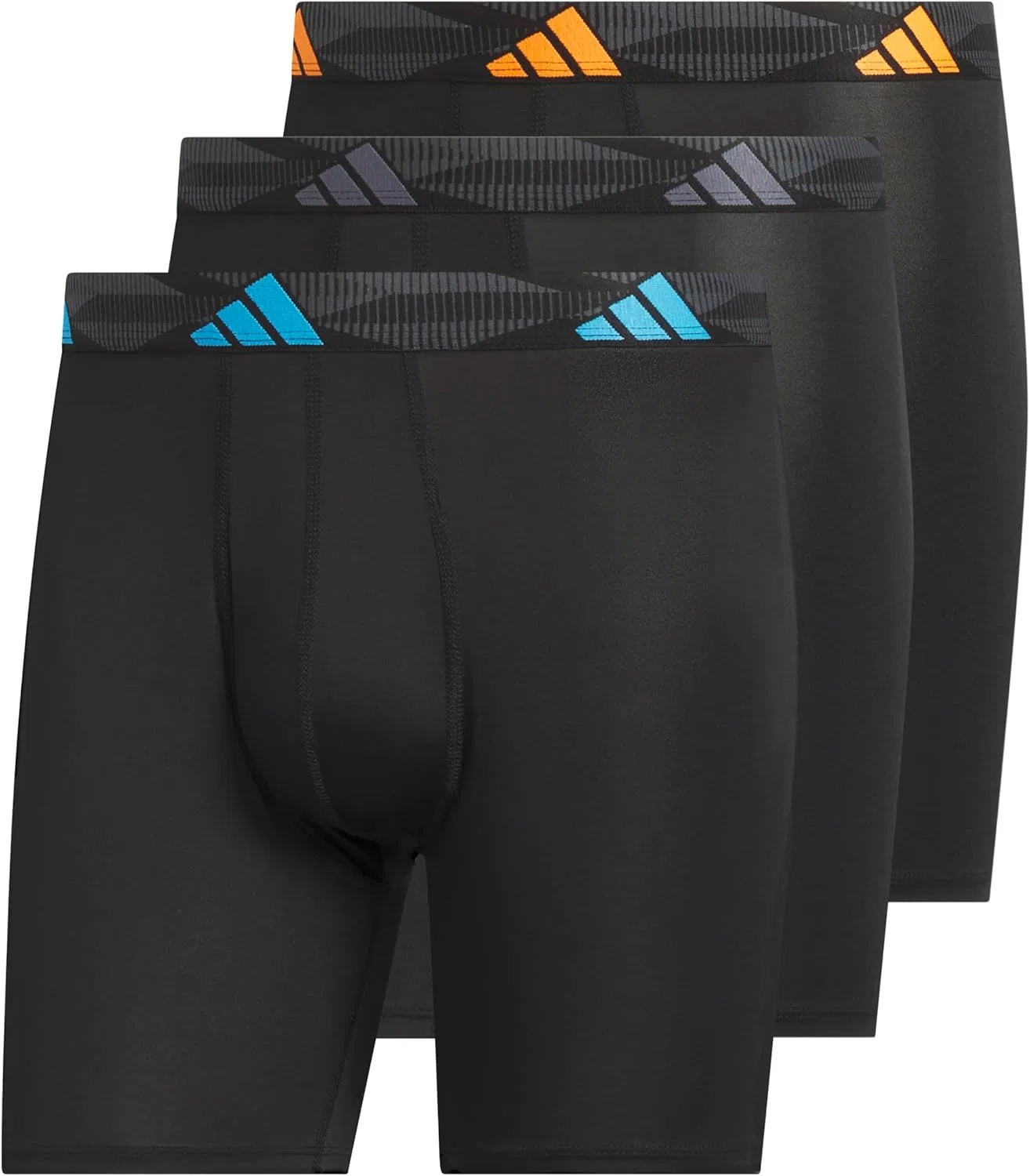 Боксеры мужские Adidas, черный/бирюзовый/оранжевый