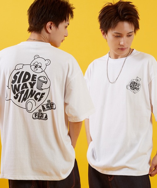 

Футболка с короткими рукавами и графическим принтом Sideway Stance, белая